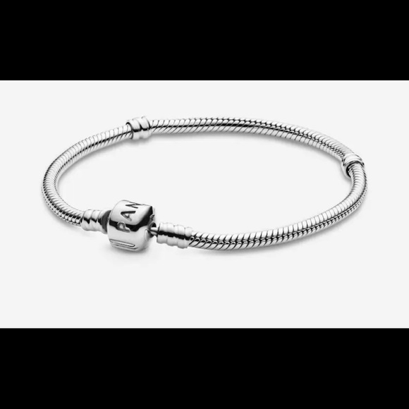 Pandora Bracelet BARREL Clasp 8 inch Snake Chain - Picture 2 of 6
